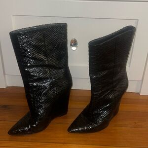 Giuseppe Zanotti python wedge boot